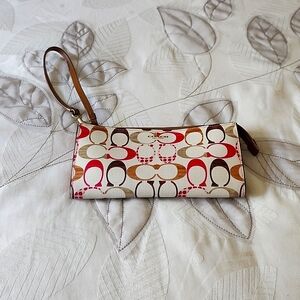 Coach Multicolored Zip Top Wallet